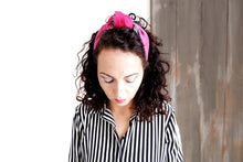 Carica l&#39;immagine nel visualizzatore di Gallery, Cerchietto capelli donna nero e viola - Multifaces design
