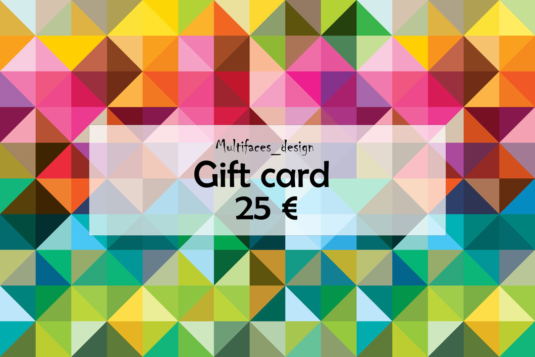 GIFT CARD - Multifaces design