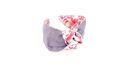 Cerchietto capelli donna reversibile rosa - Multifaces design