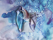 Carica l&#39;immagine nel visualizzatore di Gallery, Fascia Turbante modellabile in cotone | Tessuto Made in Italy | retro celeste chiaro - Multifaces design
