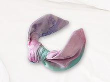 Carica l&#39;immagine nel visualizzatore di Gallery, Cerchietto capelli donna rosa e verde acqua - Multifaces design
