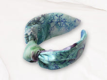 Carica l&#39;immagine nel visualizzatore di Gallery, Cerchietto capelli donna celeste e verde acqua - Multifaces design
