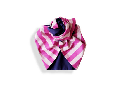 Fascia Turbante modellabile in cotone | Accessori in armocromia | rosa e viola - Multifaces design