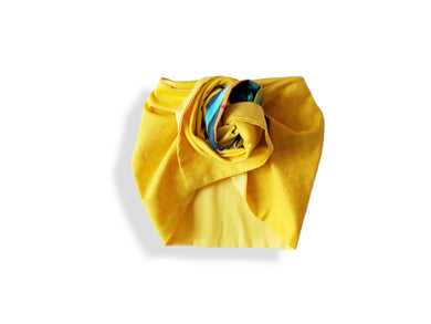 Fascia Turbante modellabile in cotone | Accessori in armocromia | giallo caldo - Multifaces design