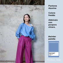 Carica l&#39;immagine nel visualizzatore di Gallery, Foulard azzurro cielo | Accessori in Armocromia - Multifaces design
